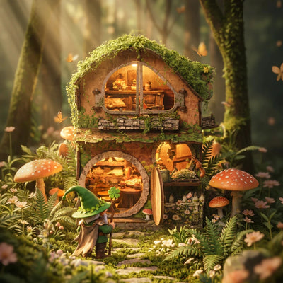 Book Nook Green Vine Cottage - Crafterra