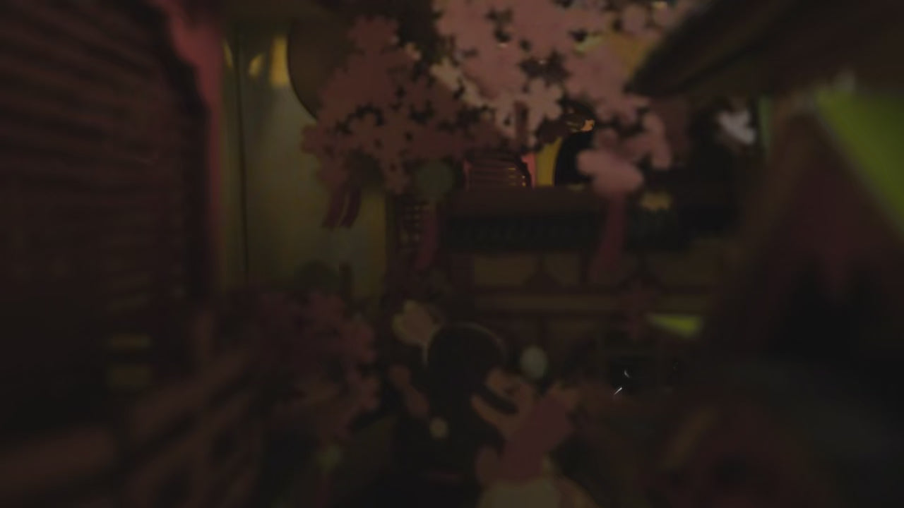 Book Nook Falling Sakura