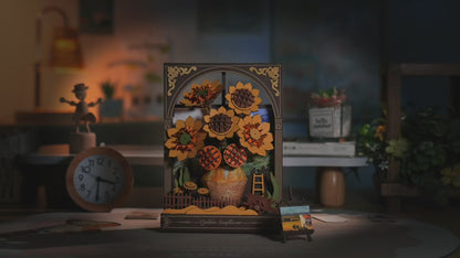 Puzzle 3D Peinture de Tournesol Doré