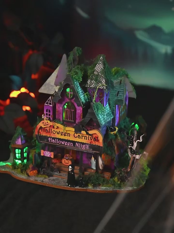 Charger la vidéo: Maison Miniature Halloween Night